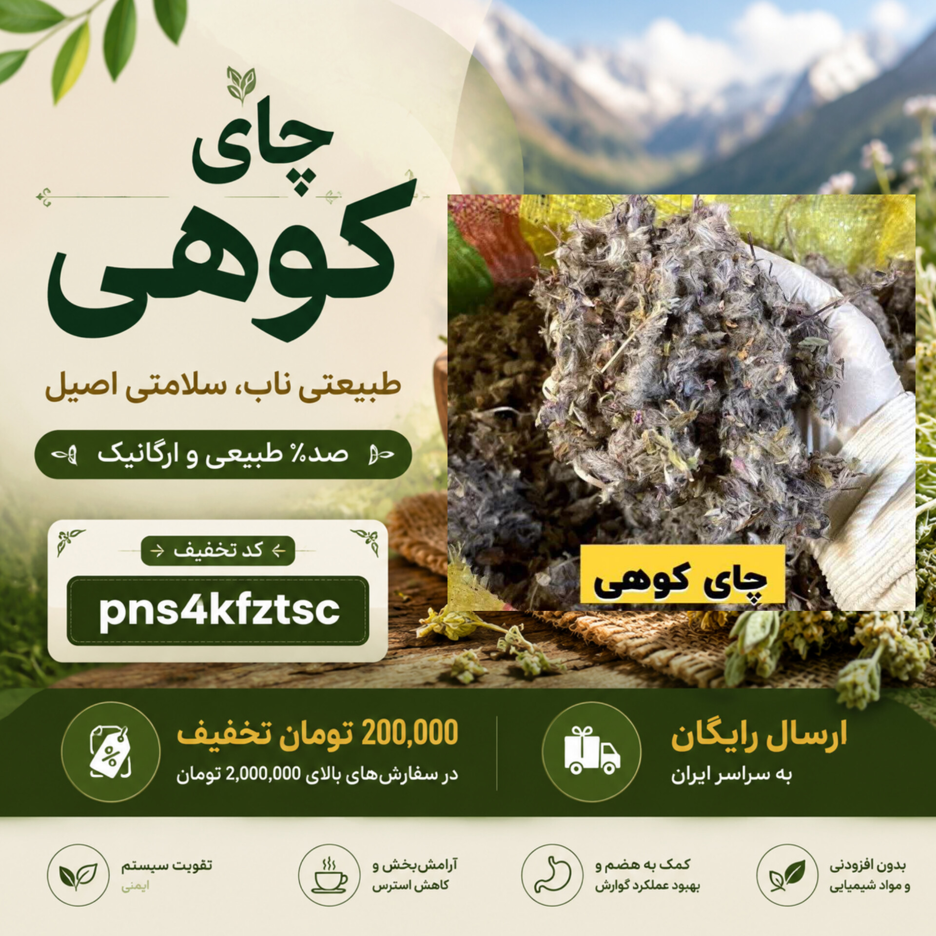 چای کوهی اعلا(۱کیلویی)